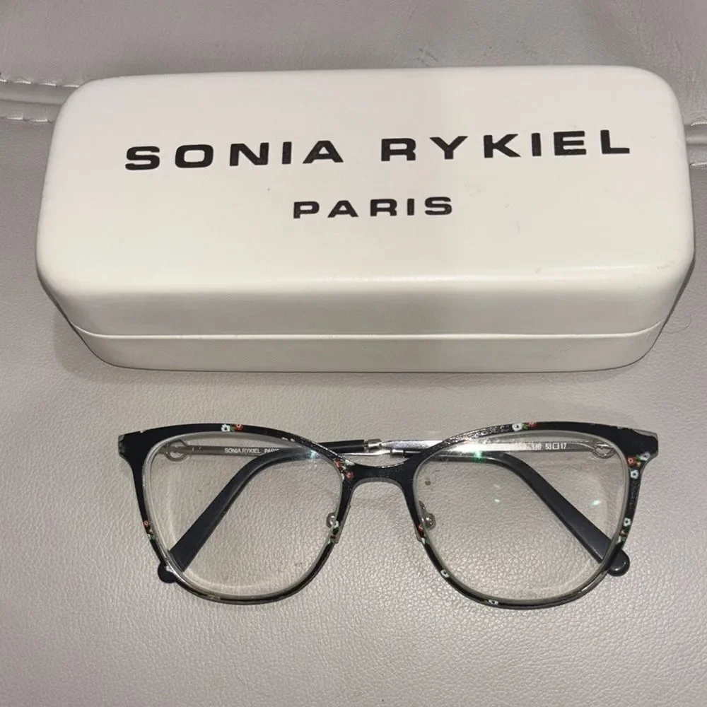 Sonia Rykiel Black Floral Eyeglasses
